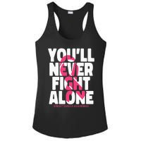 Breast Cancer Nobody Fights Alone Breast Cancer Awareness Ladies PosiCharge Competitor Racerback Tank