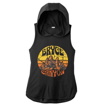 Bryce Canyon National Park Ladies PosiCharge Tri-Blend Wicking Draft Hoodie Tank