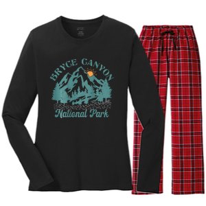 Bryce Canyon National Park Adventure Women's Long Sleeve Flannel Pajama Set 