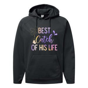 Best Catch Of His Life Couple Fishing Fishers Matching Gift Performance Fleece Hoodie