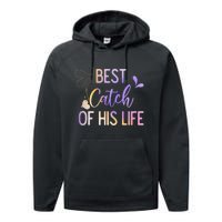 Best Catch Of His Life Couple Fishing Fishers Matching Gift Performance Fleece Hoodie