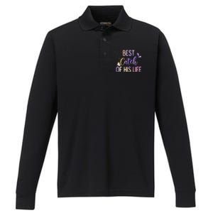 Best Catch Of His Life Couple Fishing Fishers Matching Gift Performance Long Sleeve Polo