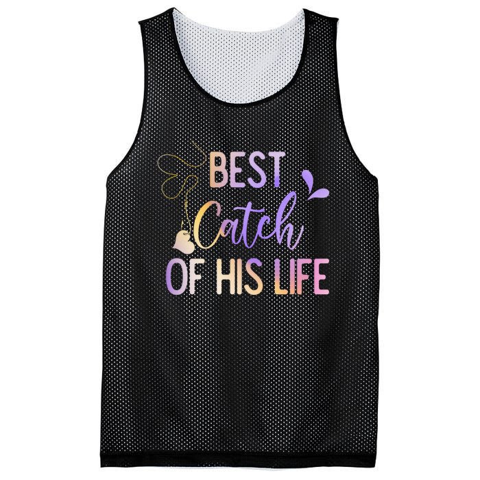 Best Catch Of His Life Couple Fishing Fishers Matching Gift Mesh Reversible Basketball Jersey Tank