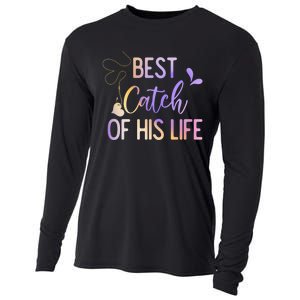 Best Catch Of His Life Couple Fishing Fishers Matching Gift Cooling Performance Long Sleeve Crew