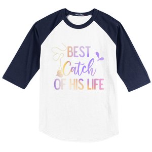 Best Catch Of His Life Couple Fishing Fishers Matching Gift Baseball Sleeve Shirt