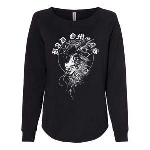 Badomens Crown Of Thorns Womens California Wash Sweatshirt