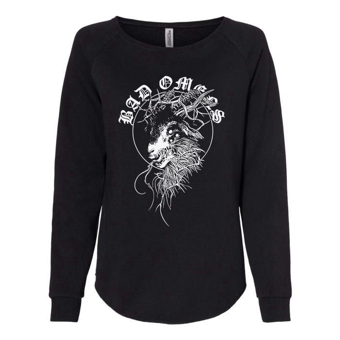 Badomens Crown Of Thorns Womens California Wash Sweatshirt