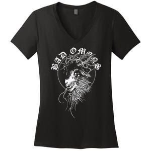 Badomens Crown Of Thorns Women's V-Neck T-Shirt