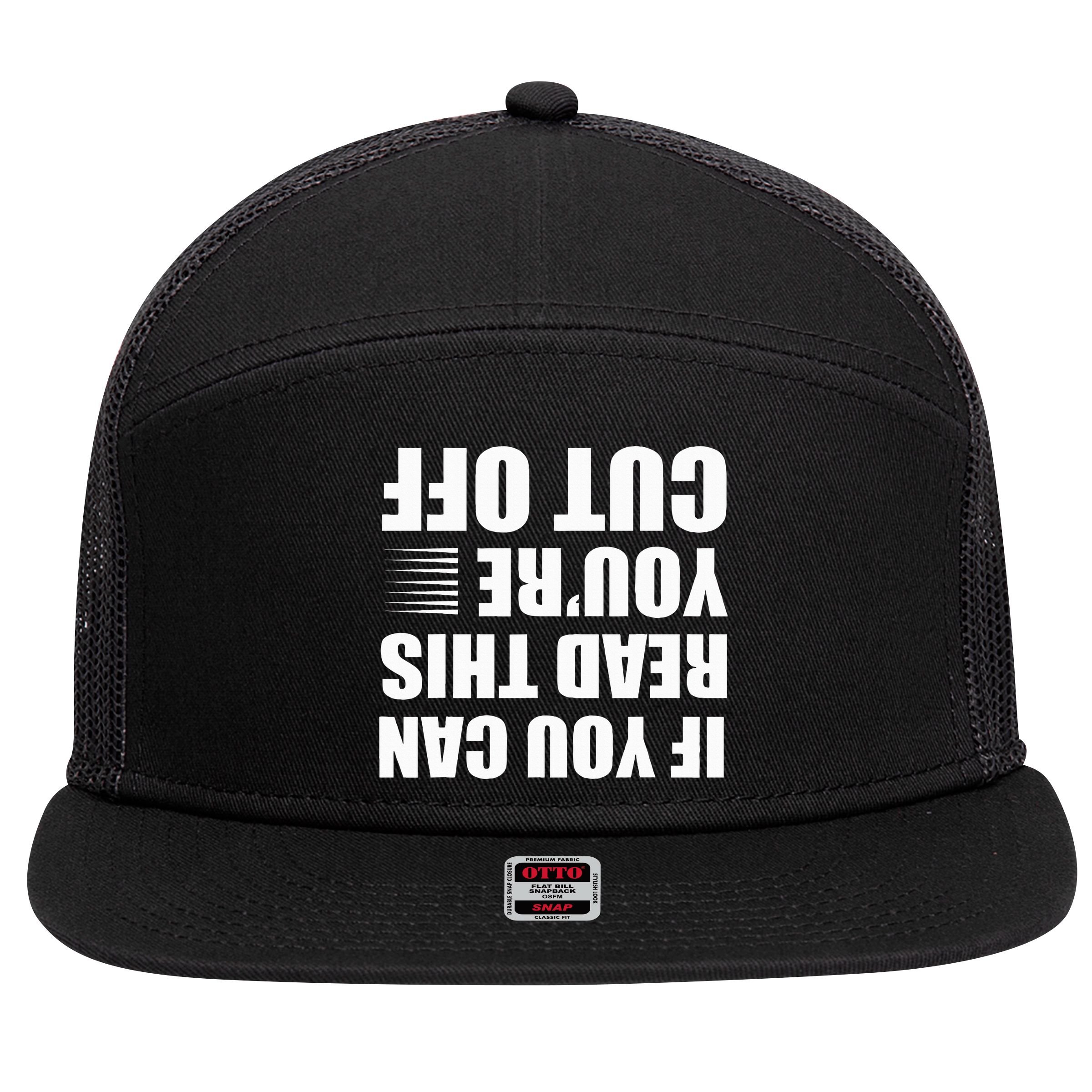 Bartender Cut Off Gifts Bartending 7 Panel Mesh Trucker Snapback Hat