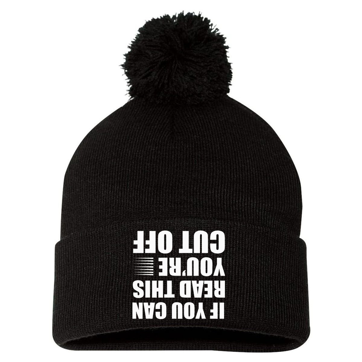 Bartender Cut Off Gifts Bartending Pom Pom 12in Knit Beanie