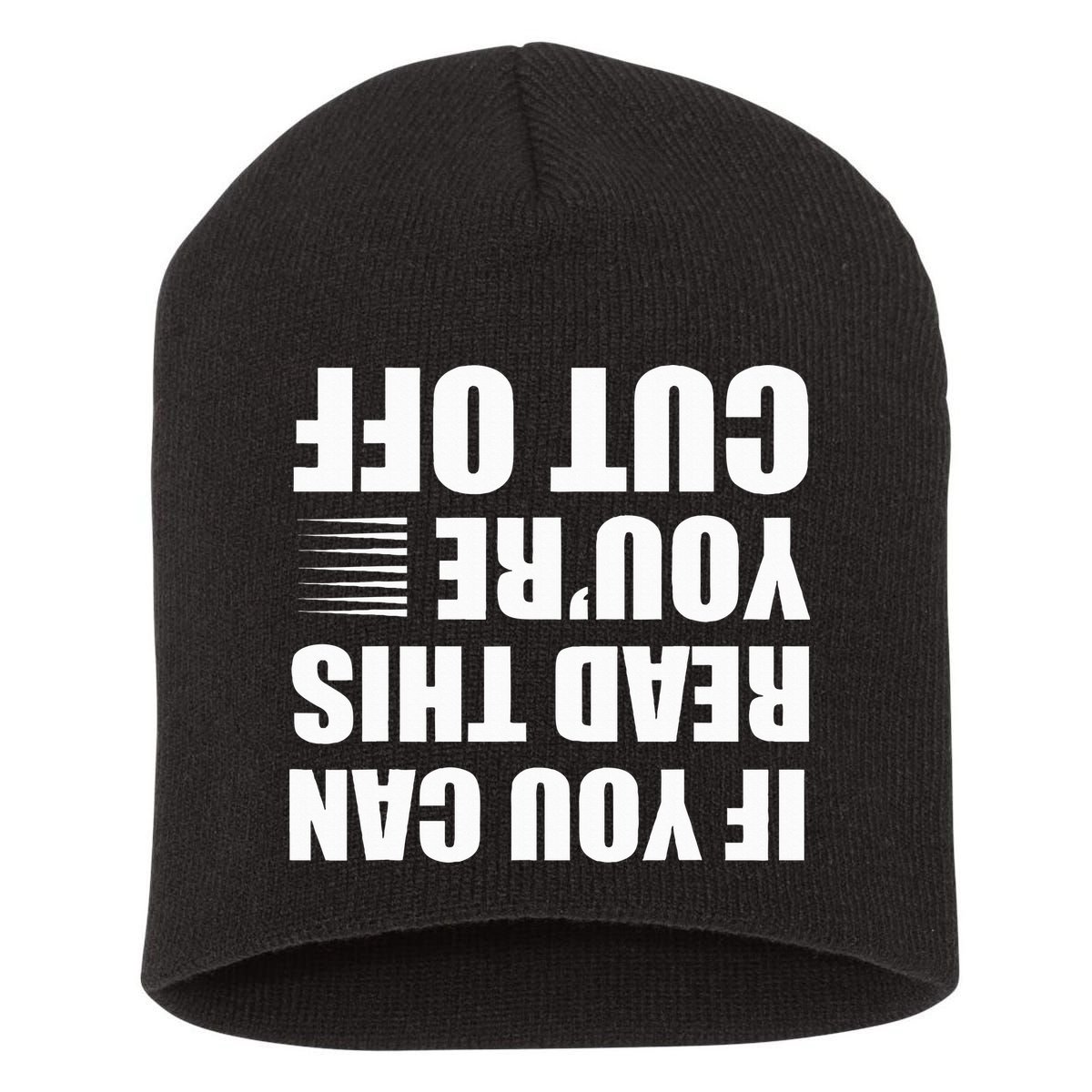 Bartender Cut Off Gifts Bartending Short Acrylic Beanie