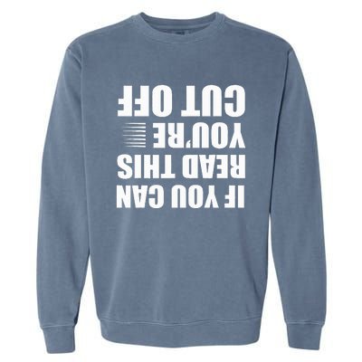 Bartender Cut Off Gifts Bartending Garment-Dyed Sweatshirt