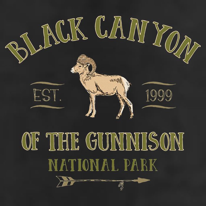 Black Canyon Of The Gunnison National Park Design 7 Panel Mesh Trucker Snapback Hat