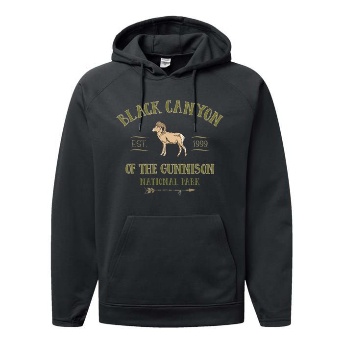 Black Canyon Of The Gunnison National Park Design Performance Fleece Hoodie