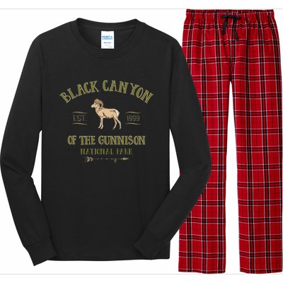 Black Canyon Of The Gunnison National Park Design Long Sleeve Pajama Set