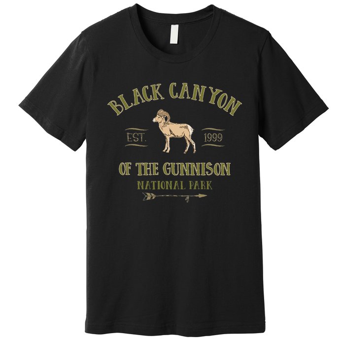 Black Canyon Of The Gunnison National Park Design Premium T-Shirt