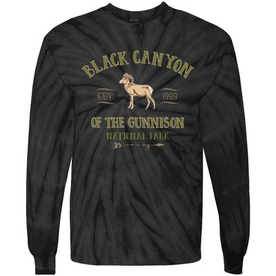 Black Canyon Of The Gunnison National Park Design Tie-Dye Long Sleeve Shirt