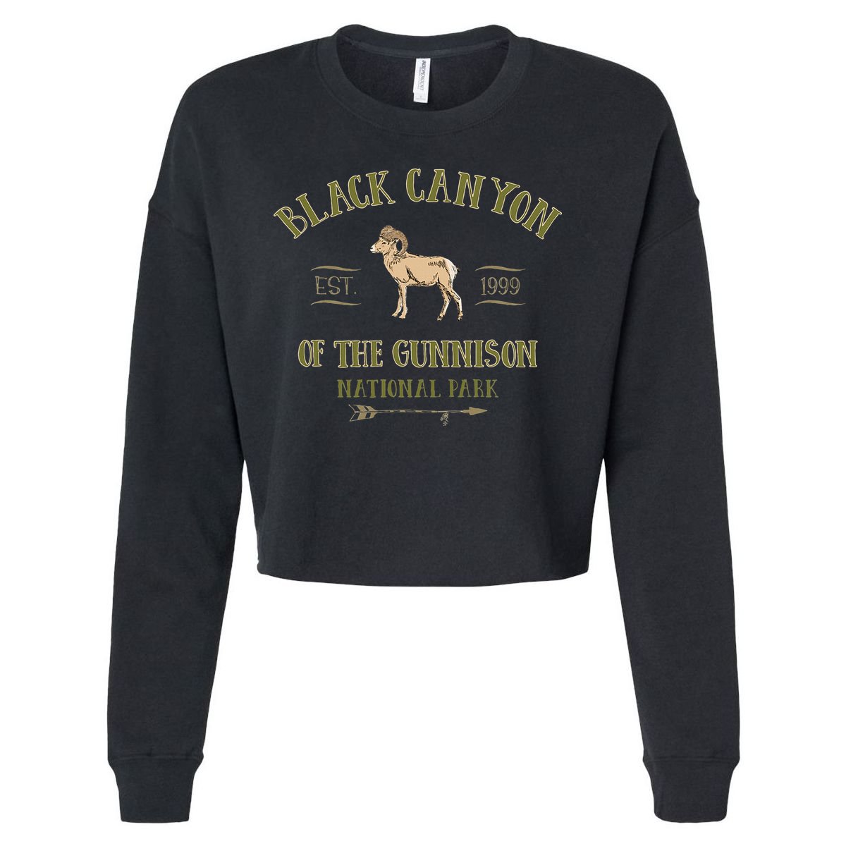 Black Canyon Of The Gunnison National Park Design Cropped Pullover Crew