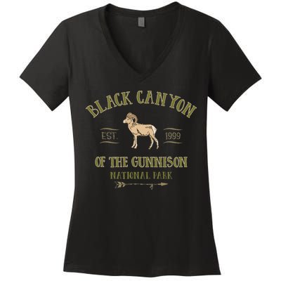 Black Canyon Of The Gunnison National Park Design Women's V-Neck T-Shirt