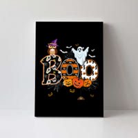 Boo Creepy Owl Pumpkin Ghost Funny Halloween Costume Canvas