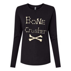 Bone Crusher Orthopedic Surgeon Athlete Fighter Crossbones Womens Cotton Relaxed Long Sleeve T-Shirt