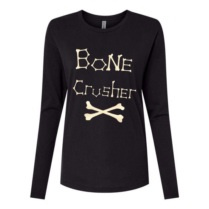 Bone Crusher Orthopedic Surgeon Athlete Fighter Crossbones Womens Cotton Relaxed Long Sleeve T-Shirt