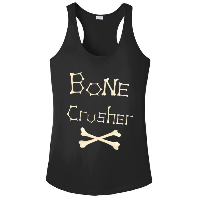 Bone Crusher Orthopedic Surgeon Athlete Fighter Crossbones Ladies PosiCharge Competitor Racerback Tank