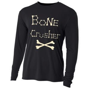 Bone Crusher Orthopedic Surgeon Athlete Fighter Crossbones Cooling Performance Long Sleeve Crew