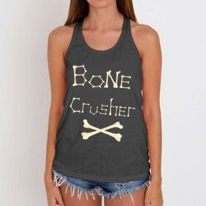 Bone Crusher Orthopedic Surgeon Athlete Fighter Crossbones Women's Knotted Racerback Tank