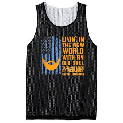 Blue Collar Oliver Anthony Rich Men North Of Richmond Flag Mesh Reversible Basketball Jersey Tank