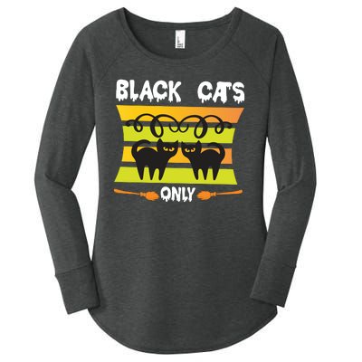 Black Cats Only Women's Perfect Tri Tunic Long Sleeve Shirt