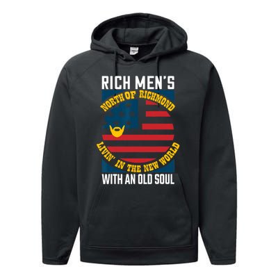 Blue Collar Oliver Anthony Rich Men North Of Richmond Livin In The New World Performance Fleece Hoodie