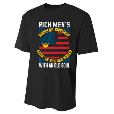 Blue Collar Oliver Anthony Rich Men North Of Richmond Livin In The New World Performance Sprint T-Shirt