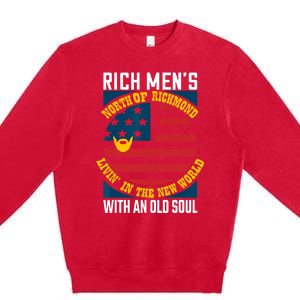 Blue Collar Oliver Anthony Rich Men North Of Richmond Livin In The New World Premium Crewneck Sweatshirt