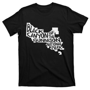 Black Canyon of the Gunnison National Park Map T-Shirt