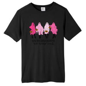 Breast Cancer On Wednesday We Wear Pink Ghost Halloween Tall Fusion ChromaSoft Performance T-Shirt