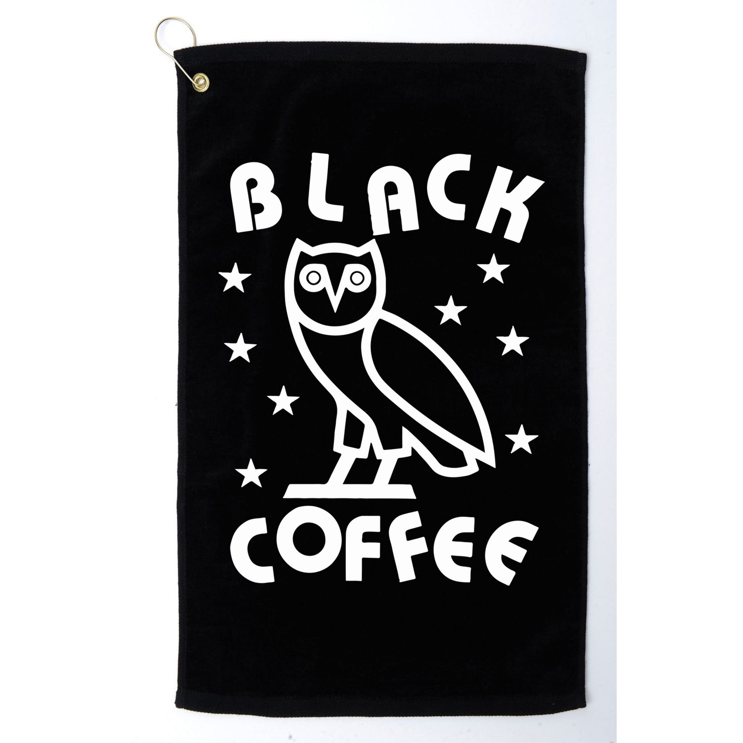 Black Coffee Ovo Golf Towel