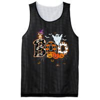 Boo Creepy Owl Pumpkin Ghost Funny Halloween Costume Mesh Reversible Basketball Jersey Tank