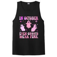 Breast Cancer October Even Ghost Wear Pink Groovy Halloween PosiCharge Competitor Tank