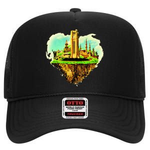 Beirut City On Floating Land High Crown Mesh Back Trucker Hat