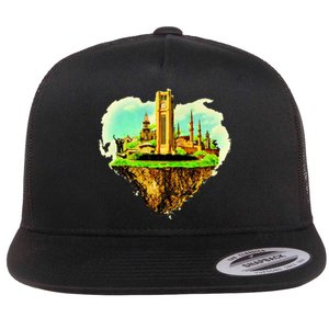 Beirut City On Floating Land Flat Bill Trucker Hat