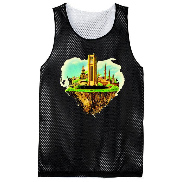 Beirut City On Floating Land Mesh Reversible Basketball Jersey Tank