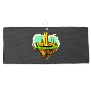 Beirut City On Floating Land Large Microfiber Waffle Golf Towel