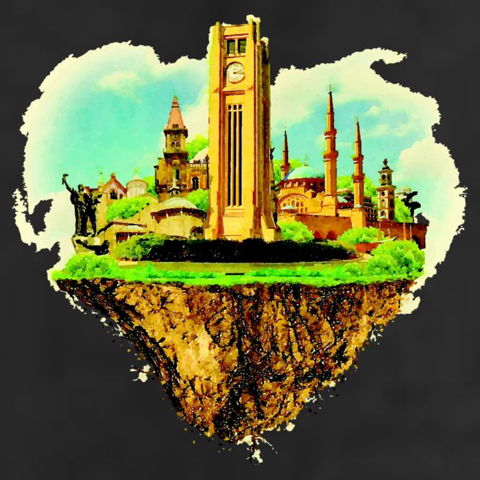 Beirut City On Floating Land 25L Jumbo Tote