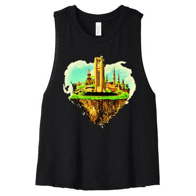 Beirut City On Floating Land Women's Racerback Cropped Tank