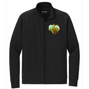 Beirut City On Floating Land Stretch Full-Zip Cadet Jacket