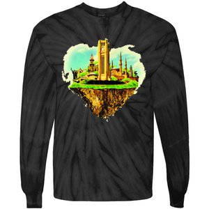 Beirut City On Floating Land Tie-Dye Long Sleeve Shirt