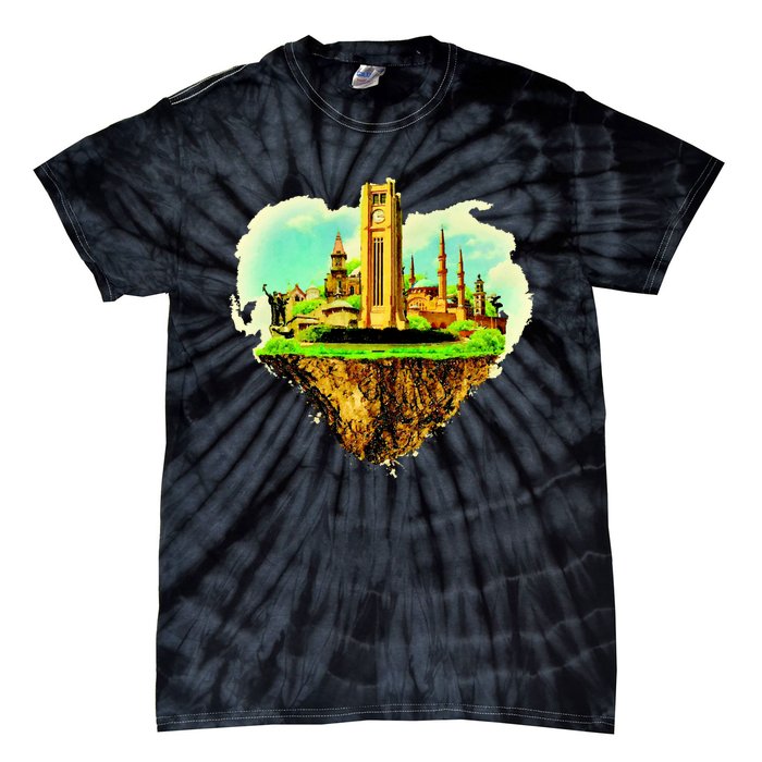 Beirut City On Floating Land Tie-Dye T-Shirt