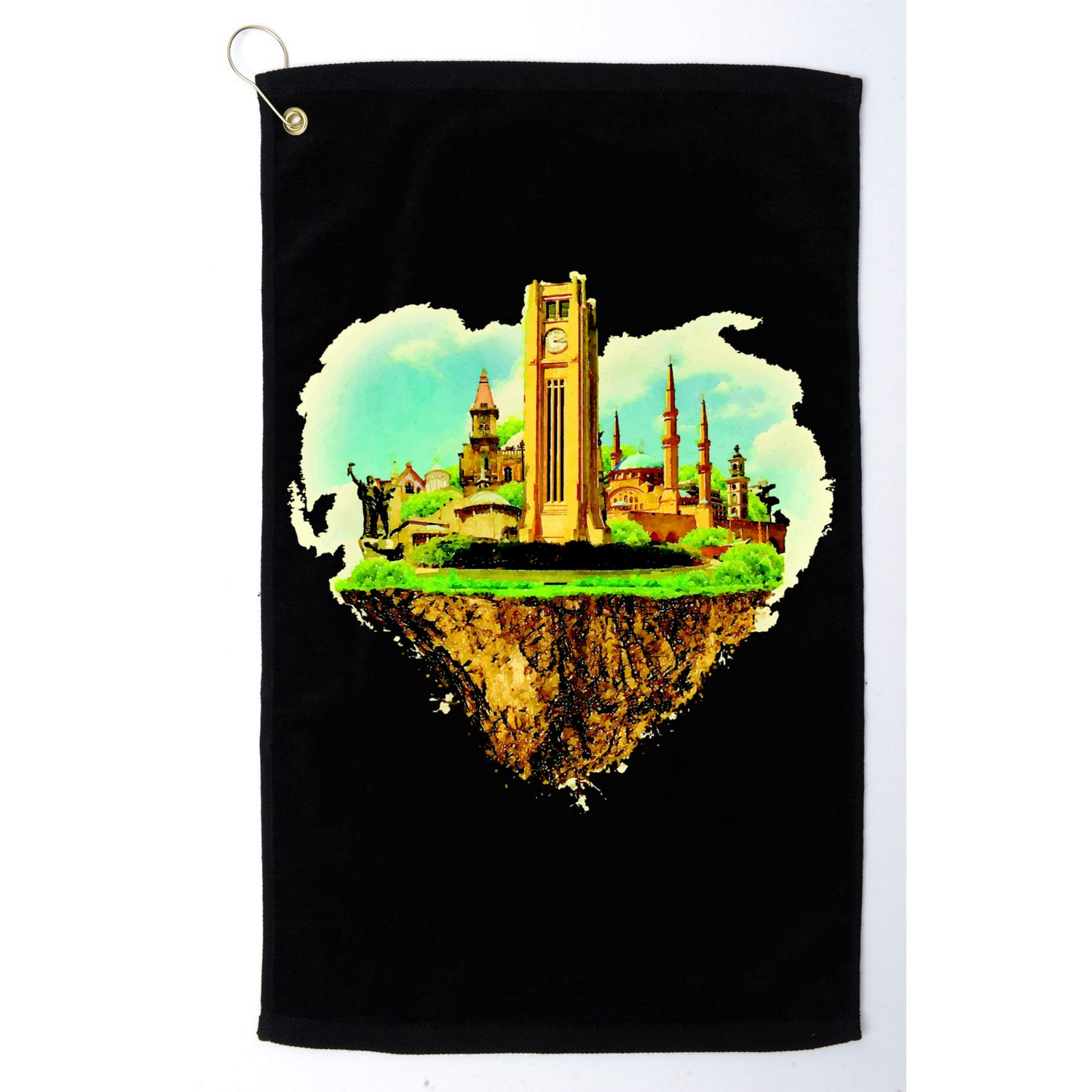 Beirut City On Floating Land Golf Towel