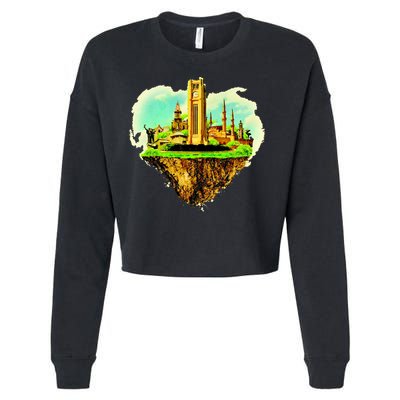 Beirut City On Floating Land Cropped Pullover Crew